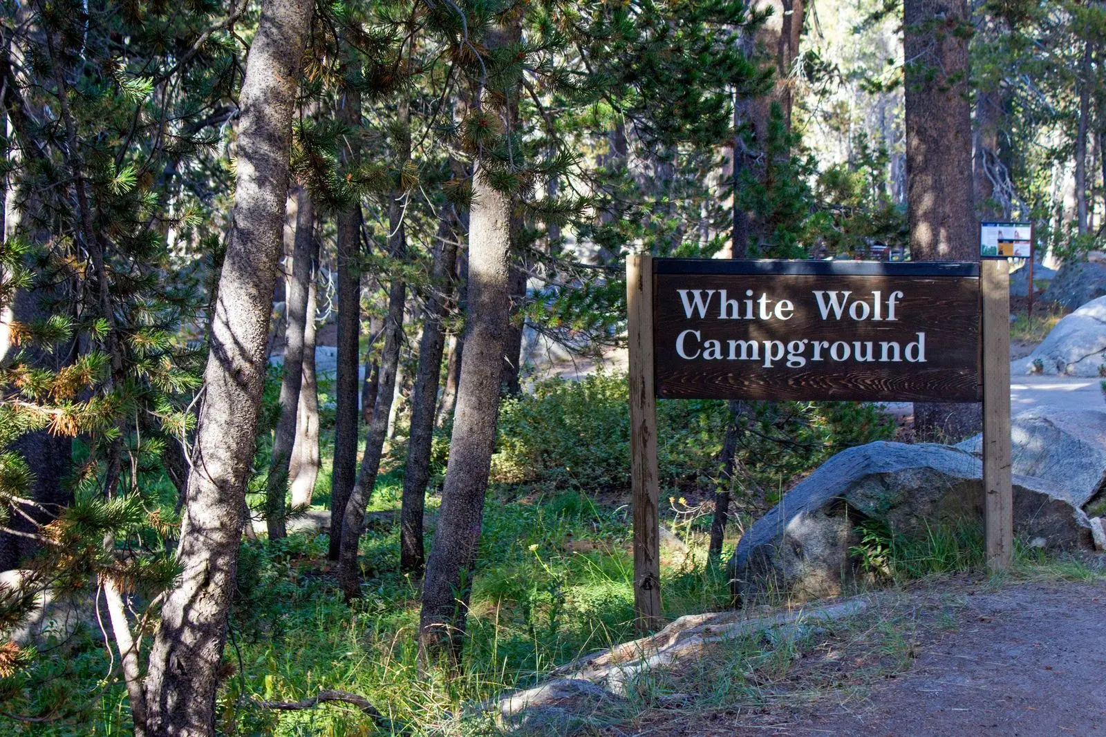 White Wolf Campground Entrance Sign