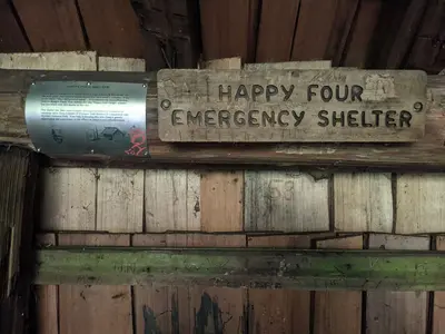 Happy Four Emergency Shelter, Plaque