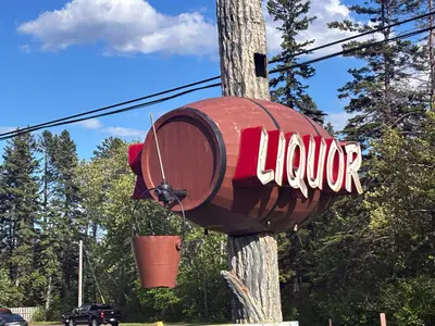 Liquor sign, Beaver Bay, Minnesota