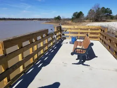 Fishing pier on the North Side of the Outlet Channel