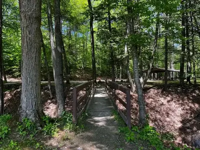 Bridge between shelter areas
