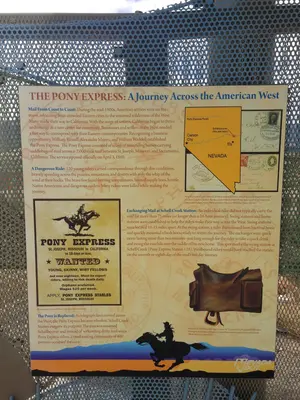 2014-05-21 13 20 17 Pony Express informational signs at Schellbourne, Nevada