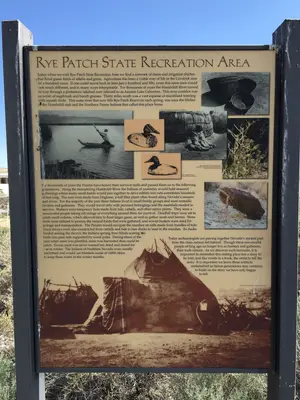 2015-04-18 10 55 09 Rye Patch State Recreation Area descriptive sign at Rye Patch State Recreation Area in Pershing County, Nevada