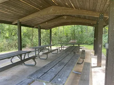 Inside of Weaver Falls Picnic Shelter