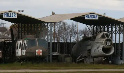 Bell Huey and Vought CRusader Castle Air Museum 050323