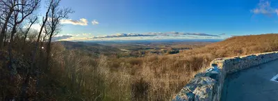 Panoramic view from scenic overlook along Interstate 80, Allamuchy Township, Warren County, New Jersey - Thanksgiving 2019