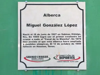 Placa de Alberca del Ojo de Agua de Sabinas Hidalgo