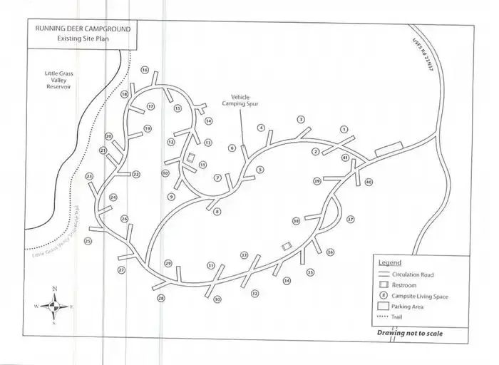 Running Deer Campground map