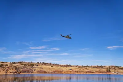 USAF UH-1 Iroquois Huey - Curt Gowdy State Park - 37th Helicopter Squadron - F.E. Warren Air Force Base