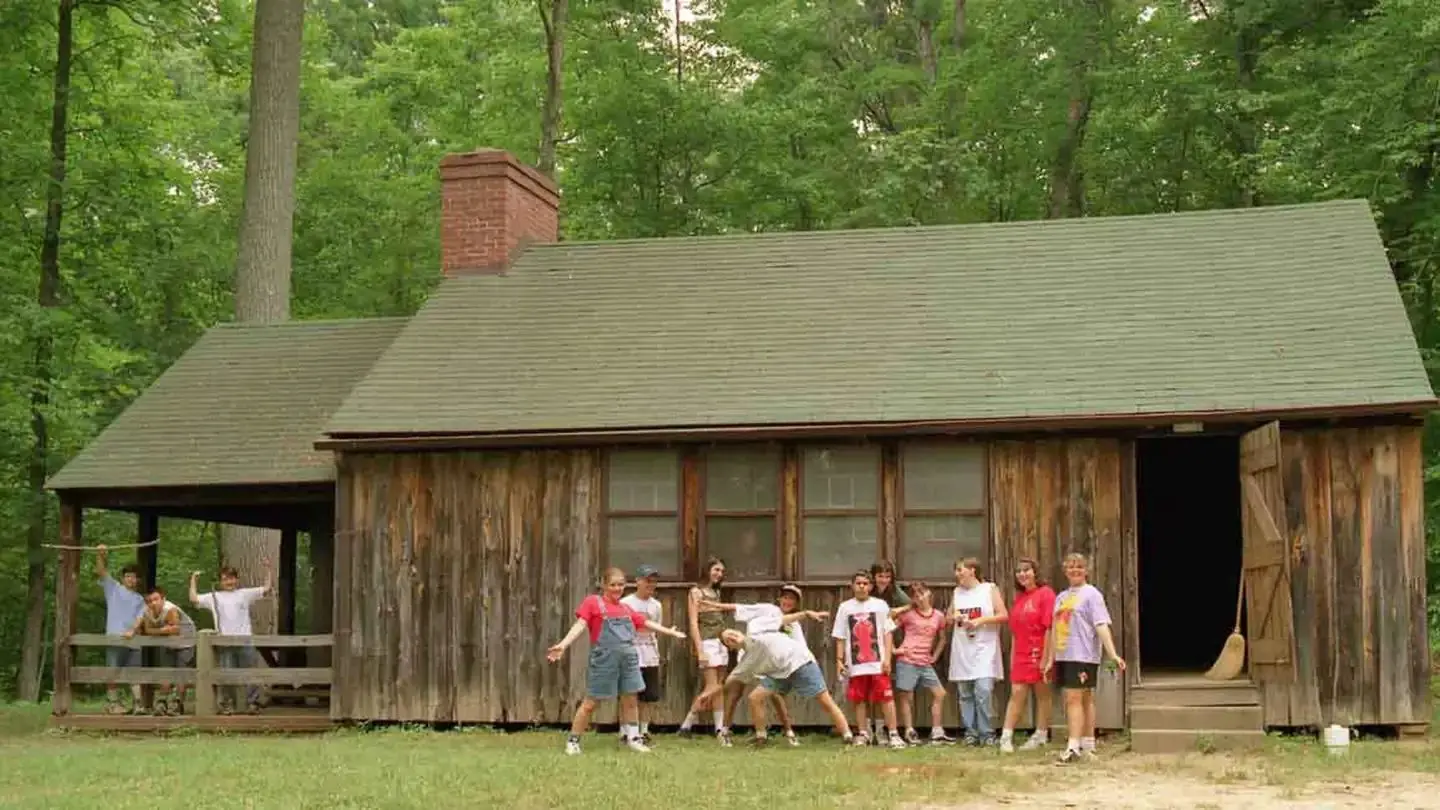 Children at historic Cabin Camp 3.