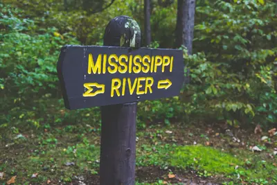 Mississippi River Sign at Crow Wing State Park (29626792036)
