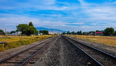Melrose, MT, from between main line and siding
