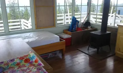 Minton Peak Lookout-wood stove