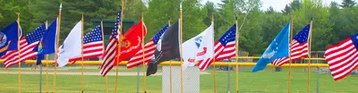 Flags At Veteran's Memorial, Holden