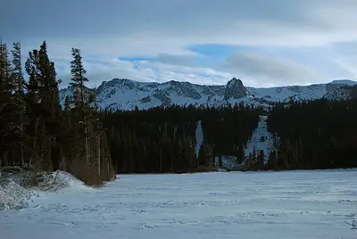Crystal Crag Twin Lakes winter