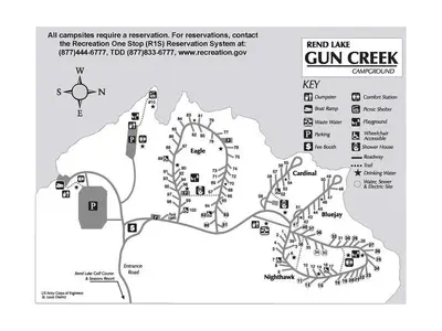 Gun Creek Campground Map