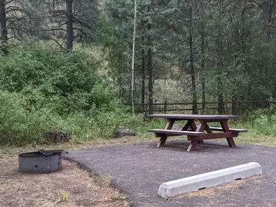 Paved site at Lafferty Campground (site 4)