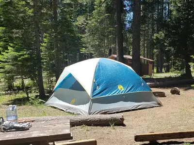 Tent at grizzly creek