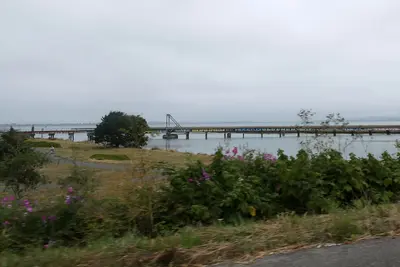 Northwestern Pacific Railroad bridge in Eureka, July 2022