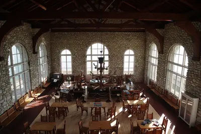 Interior of the Thordarson.boathouse, Rock Island State Park, Door County, Wisconsin, June 23, 2019