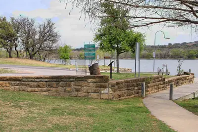 Inks lake retaining wall