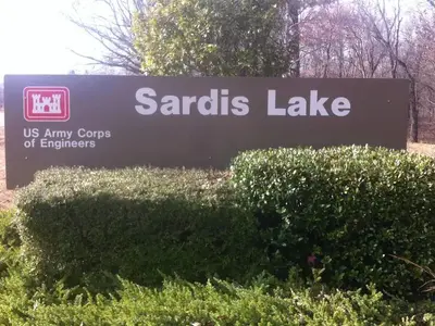 Sardis Lake Entrance Sign
