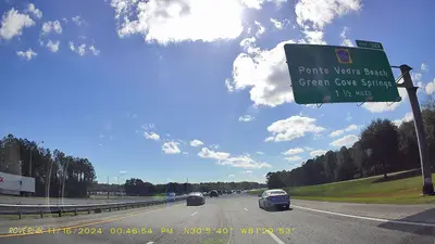Florida I95sb Exit 329 1.5 miles dashcam