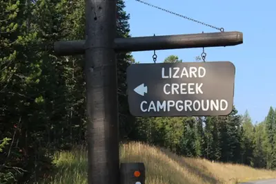 Lizard Creek Campground Sign