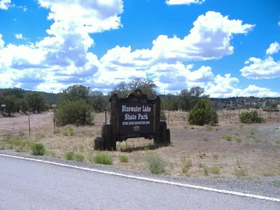 Bluewater Lake State Park northeast entrance sign - panoramio