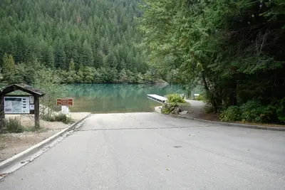 Boat launch which can accommodate human and motor powered vessels