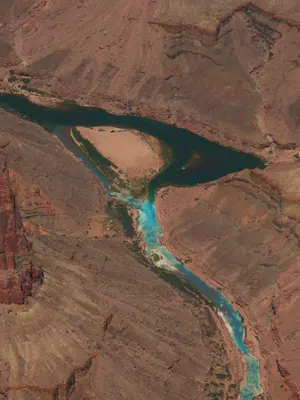 Contrast of blue colours at Little Colorado River junction - panoramio