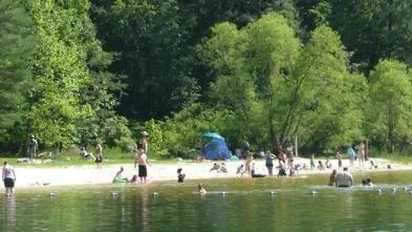 Swimming at Trout Pond