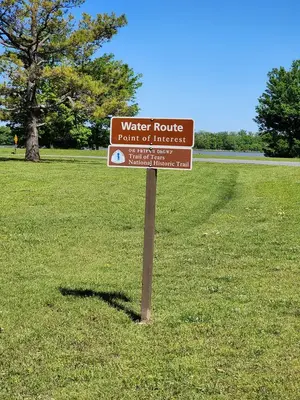 Trail of Tears Water Route Site Identification sign