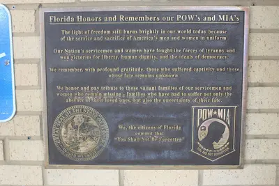 Rest area 20162 MIA POW plaque