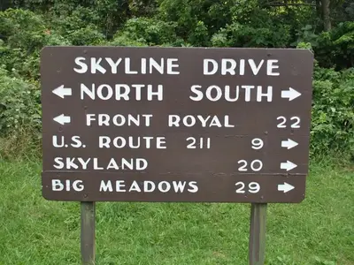 Distances from Mathews Arm Campground Sign