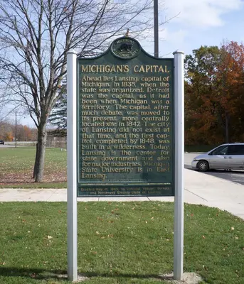 Michigan's capital sign