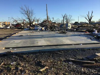 EF4 damage in Tiptonville, Tennessee