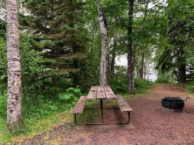 Temperance River Campground - Picnic Table and Grill on Lake Superior - Minnesota