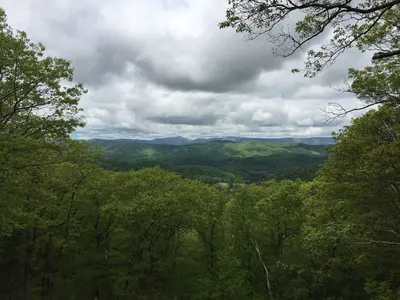 2016-05-19 12 19 03 View west-northwest across the mountains of eastern Highland County, Virginia from the site of Fort Edward Johnson