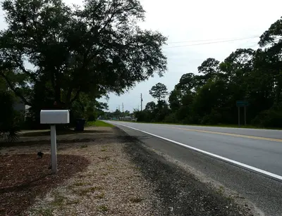 WB US98 entering Carrabelle Beach, Florida