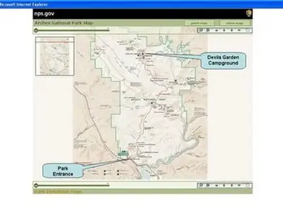 Map of Arches National park