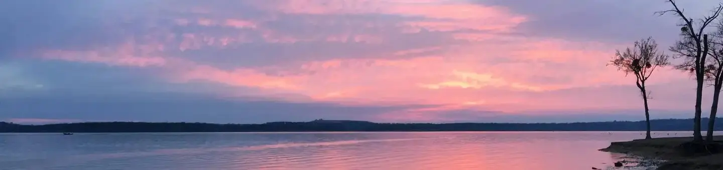 April Sunset Over Lake From Campsite 050