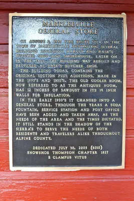 Markleeville - General Store Plaque