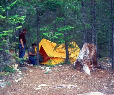 Big Beaver Campground on Ross Lake, Washington, 1972 (54089130533)