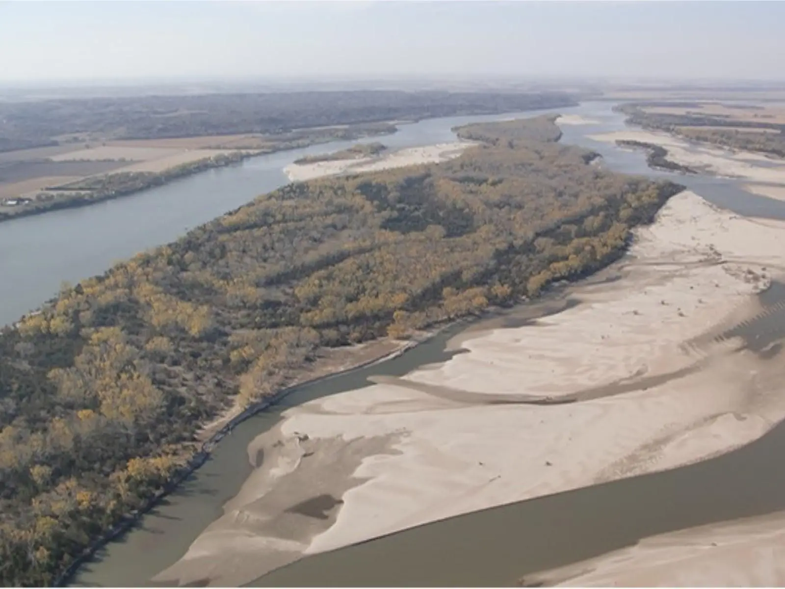 Aerial View of Goat Island