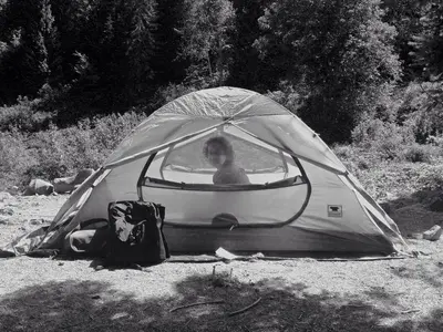 Trin in a tent - Flickr - striatic