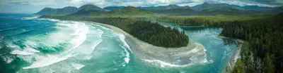 Raft cove from the air