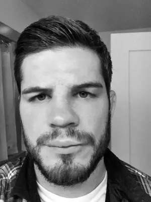 Matt Wiman fighter retouched b&w