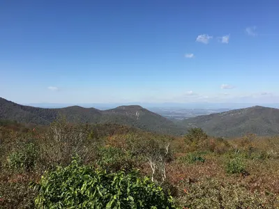 2016-10-24 12 02 34 View west-northwest from the Dundo Overlook along Shenandoah National Park's Skyline Drive in Rockingham County, Virginia