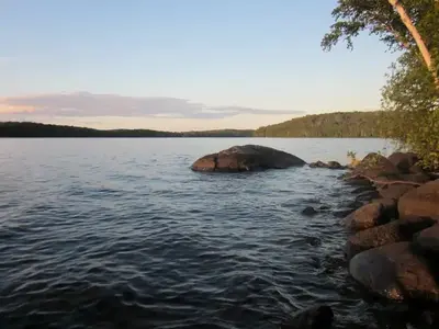 Sunset at South Lake Desor Campground